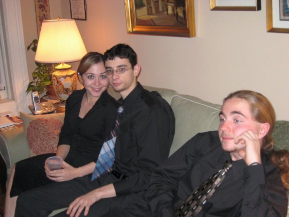 happy couple and brother