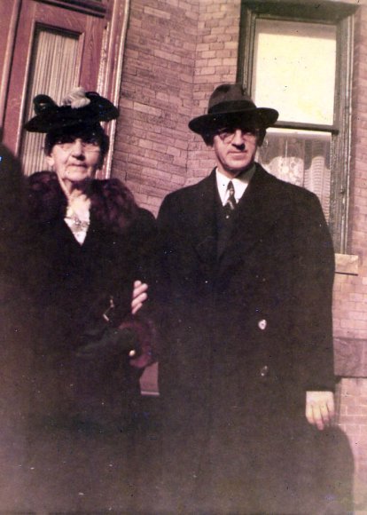 Frank Johnson and his mother - 1947