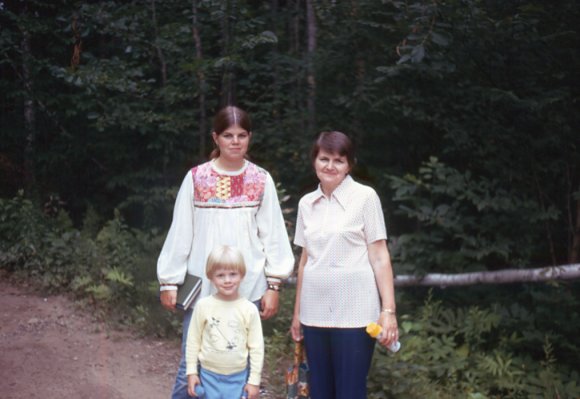 Jackie, Mom, & JP - Camp Winni 1973