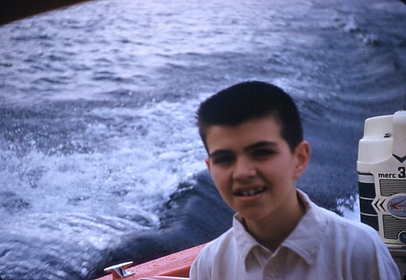 On Uncle Charlie's boat, Sacandaga Reservoir, July 1960